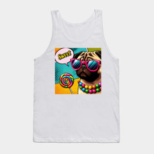 Pug Dog Portrait Tank Top